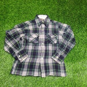 Vintage 80s Wool O The West Brewster Plaid Jacket Womens Small 18x23 Shacket USA